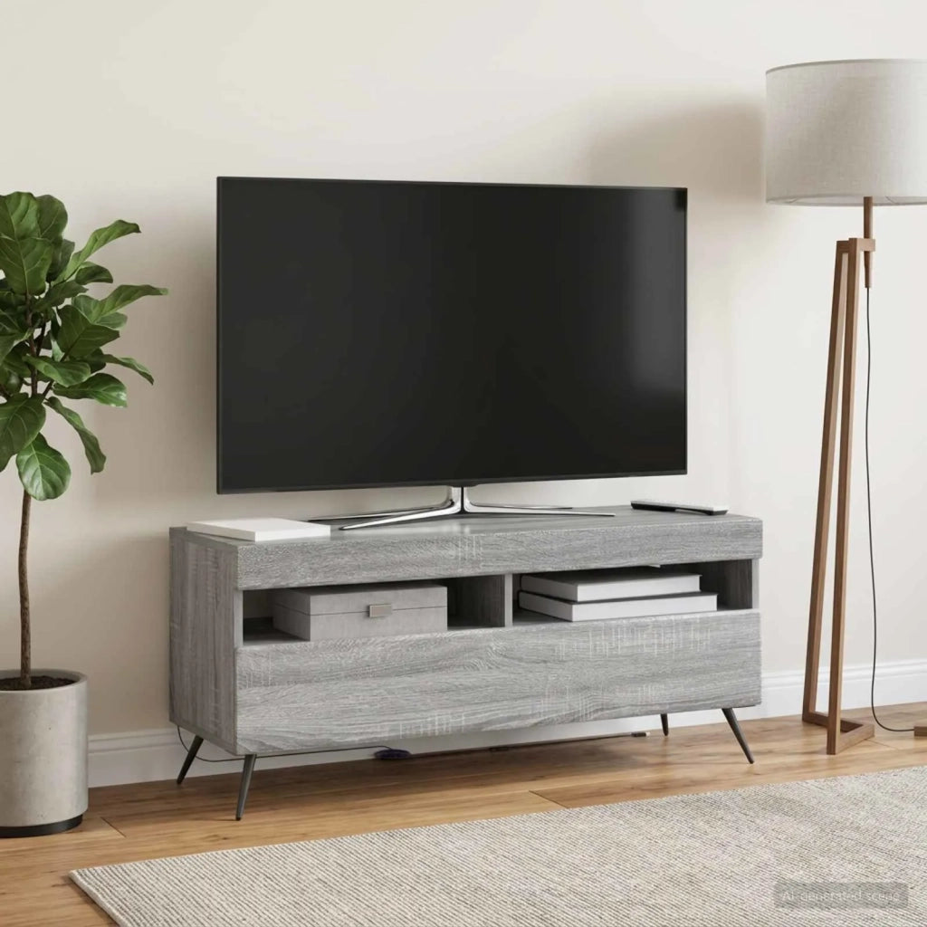 Mobile TV LED Sonoma grigio Legno ingegnerizzato 897651