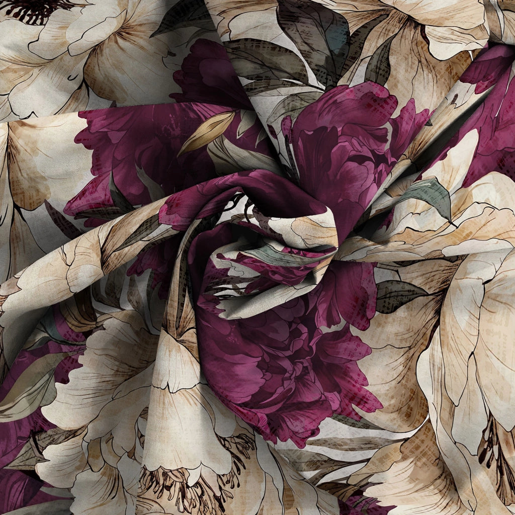 Copripiumino Infinity Matrimoniale con Sacco e Federe in Poliestere Peonies