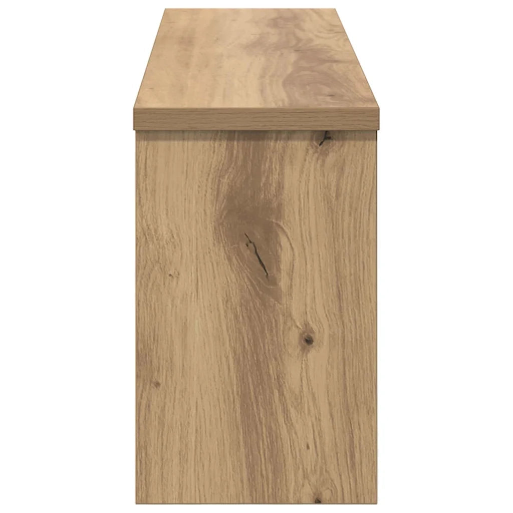 vidaXL Appendiabiti a muro rovere artigianale 75 x 16 x 26 cm