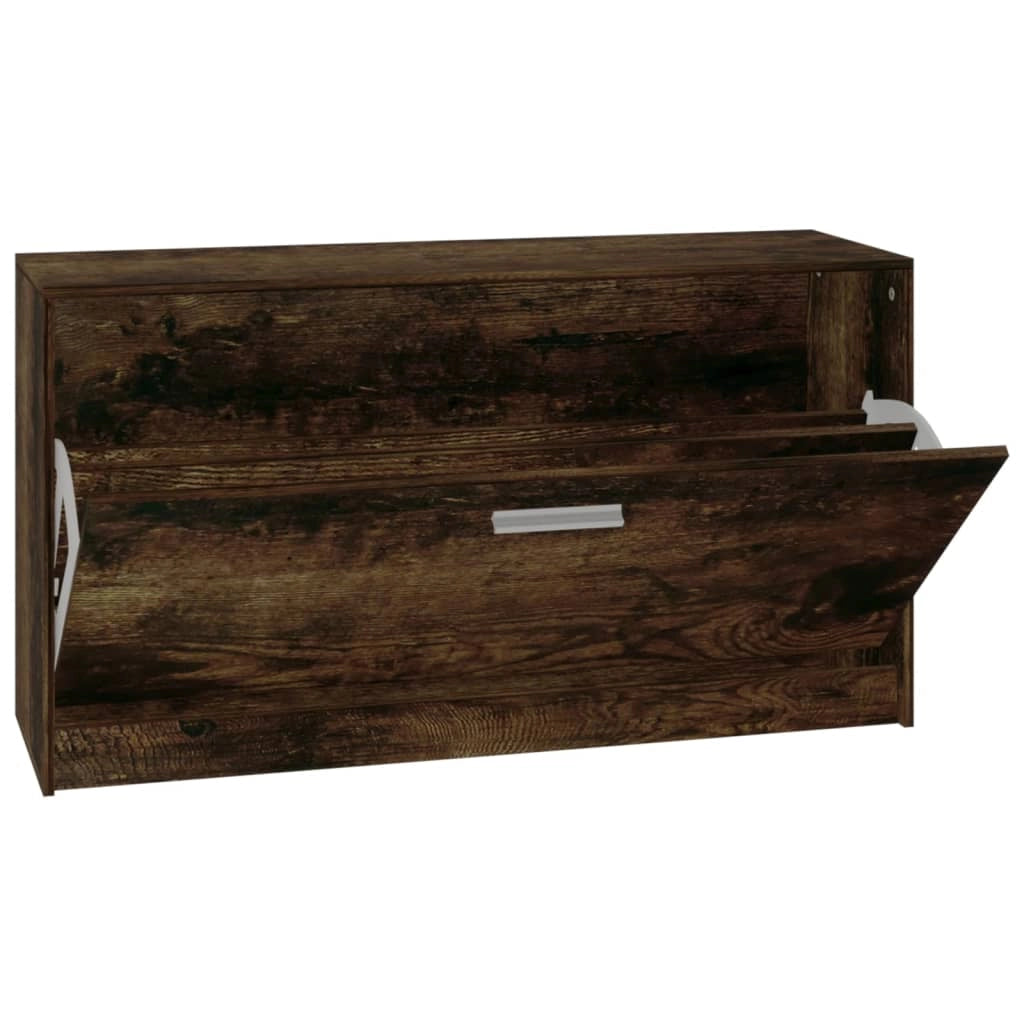 Panca portascarpe/stivali cassettiera scaffale mobiletto portaoggetti per ingresso 80 x 24 x 45 cm legno ingegnerizzato marrone 02_0022920