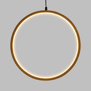 Cerchio 37cm led Legno Chiaro