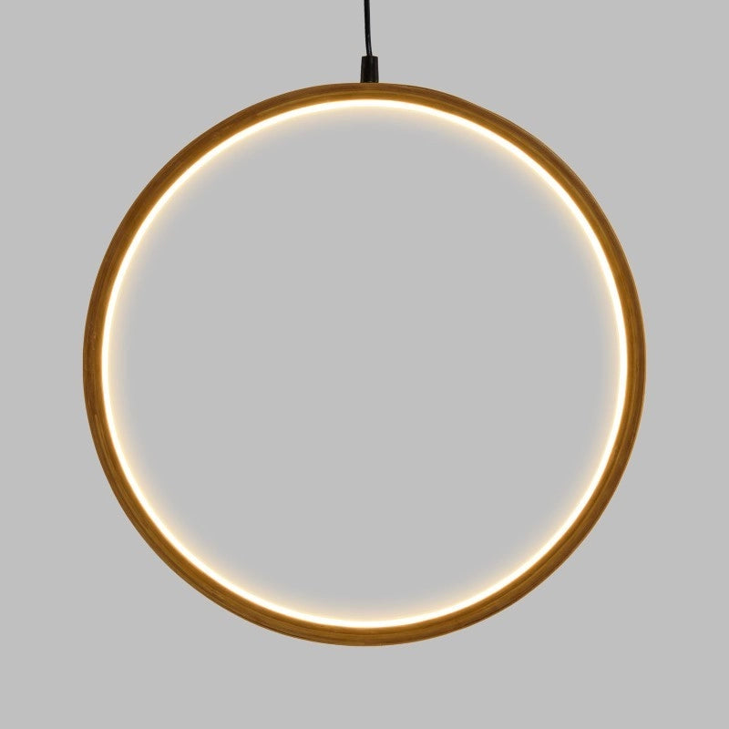 Cerchio 37cm led Legno Chiaro