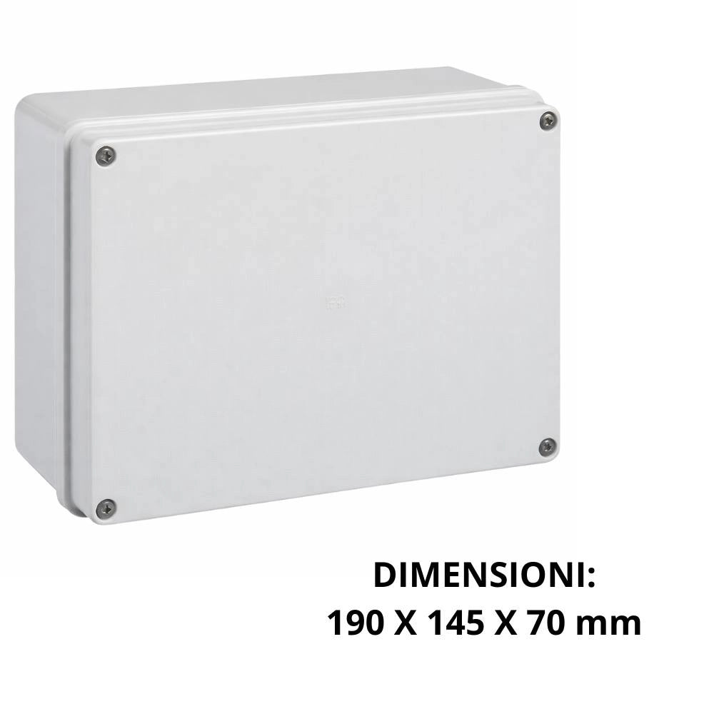 Cassetta di derivazione stagna marlanvil 009.pl con pareti lisce 190x145x70mm