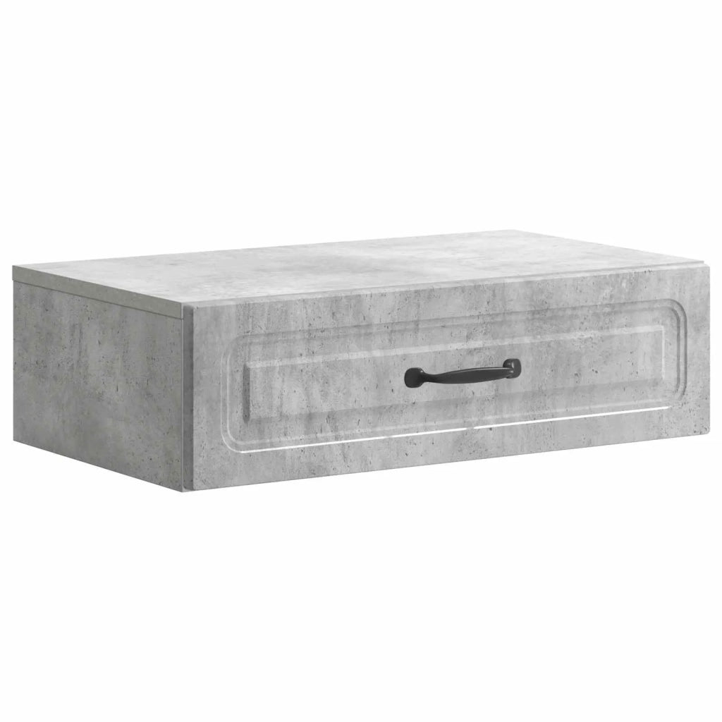 Tavolino da Parete Laterale Grigio Cemento 59 x 34,5 x 17 cm 899338