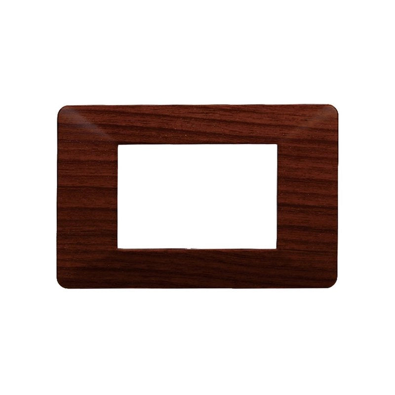 Placca Plastica Serie Starlight 3P Colore Radica Compatibile Con Vimar Plana