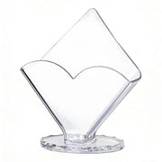 Servizio per tovaglia a forma di cuore - Materiale transparante acrilico - Leggero - Duraturo - Decorazione per tavola da pranzo - Dimensioni 14x14,5 cm - Dispensatore per tovaglie