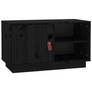 Mobile TV | Armadietto TV | Mobile Porta TV Nero 70x34x40 cm in Legno Massello di Pino