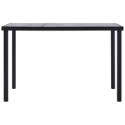 Tavolo da Pranzo Nero e Grigio Cemento 160x80x75 cm in MDF 281859