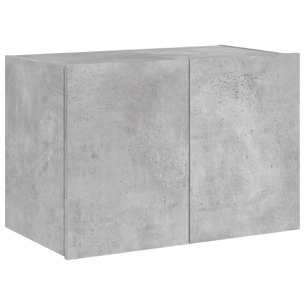 Mobile TV multimediale scaffale TV credenza mobile TV sala da pranzo soggiorno camera da letto montaggio a parete con luci LED 60 x 35 x 41 cm grigio 02_0027905