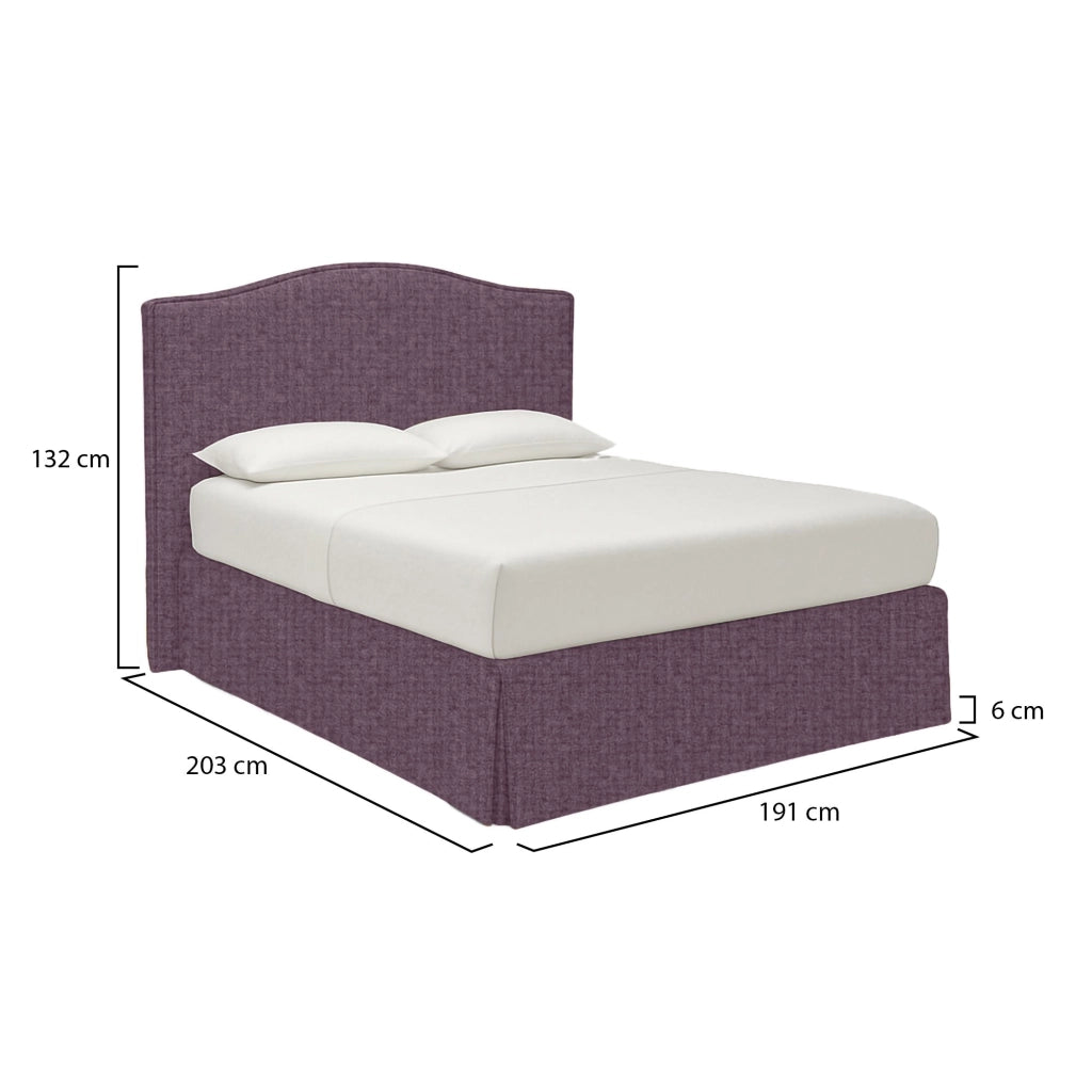Morley, Letto Matrimoniale Sfoderabile Made in Italy, Viola Lilla