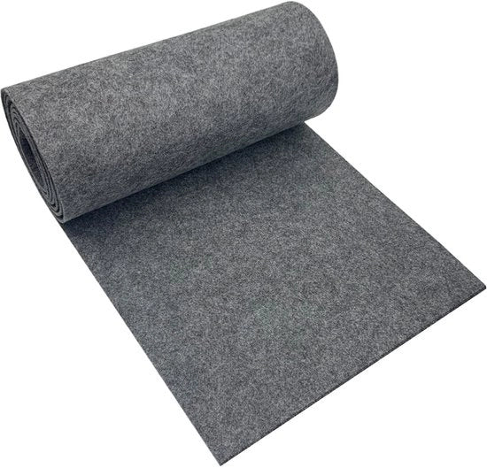 Vernice per mobili 30 cm x 250 cm - Tessuto in velluto grigio - 3 mm di spessore - Polyester - Assemblaggio DIY - Ricamo - Protezione per mobili