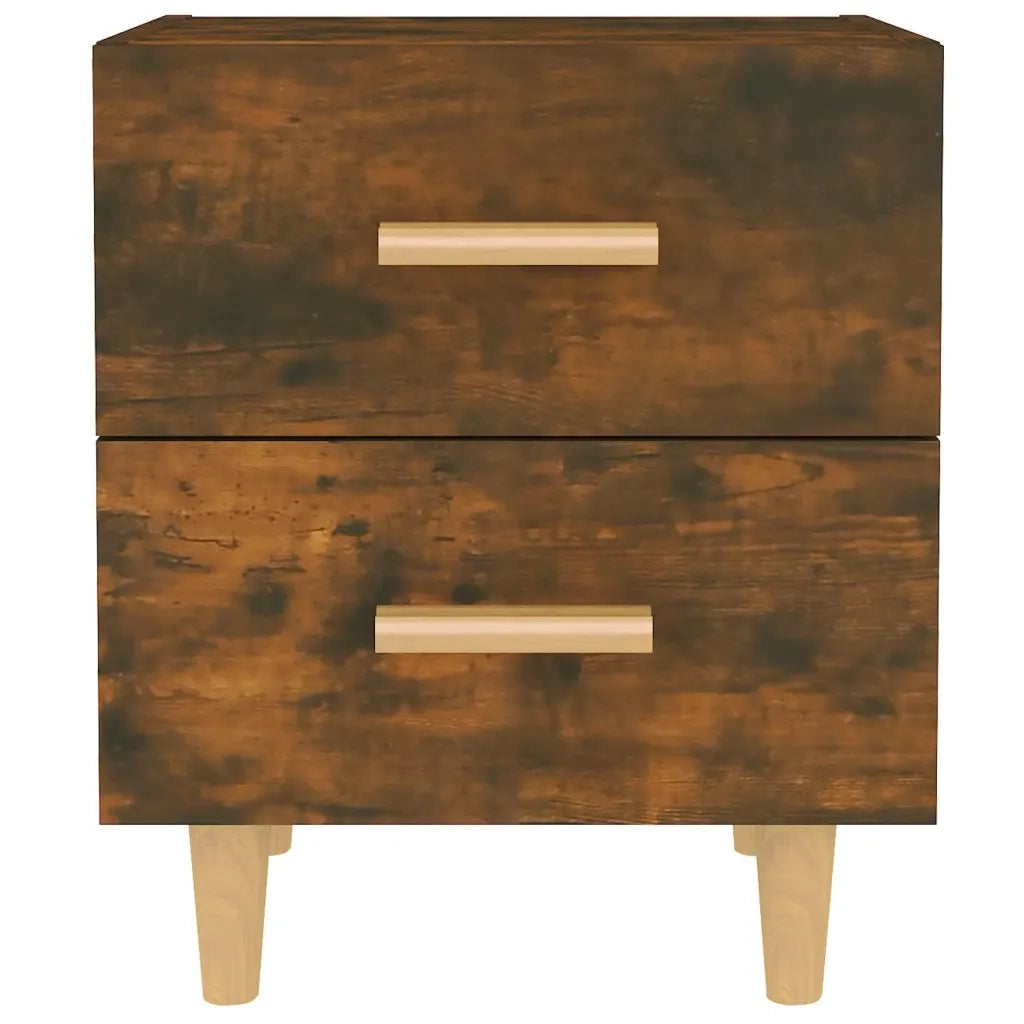 Comodino | Armadio da Notte | Mobiletto da notte in Rovere Fumo 40x35x47,5 cm