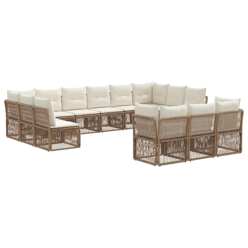 Set Divano da Giardino 13 pcs Beige polyrattan 3434406