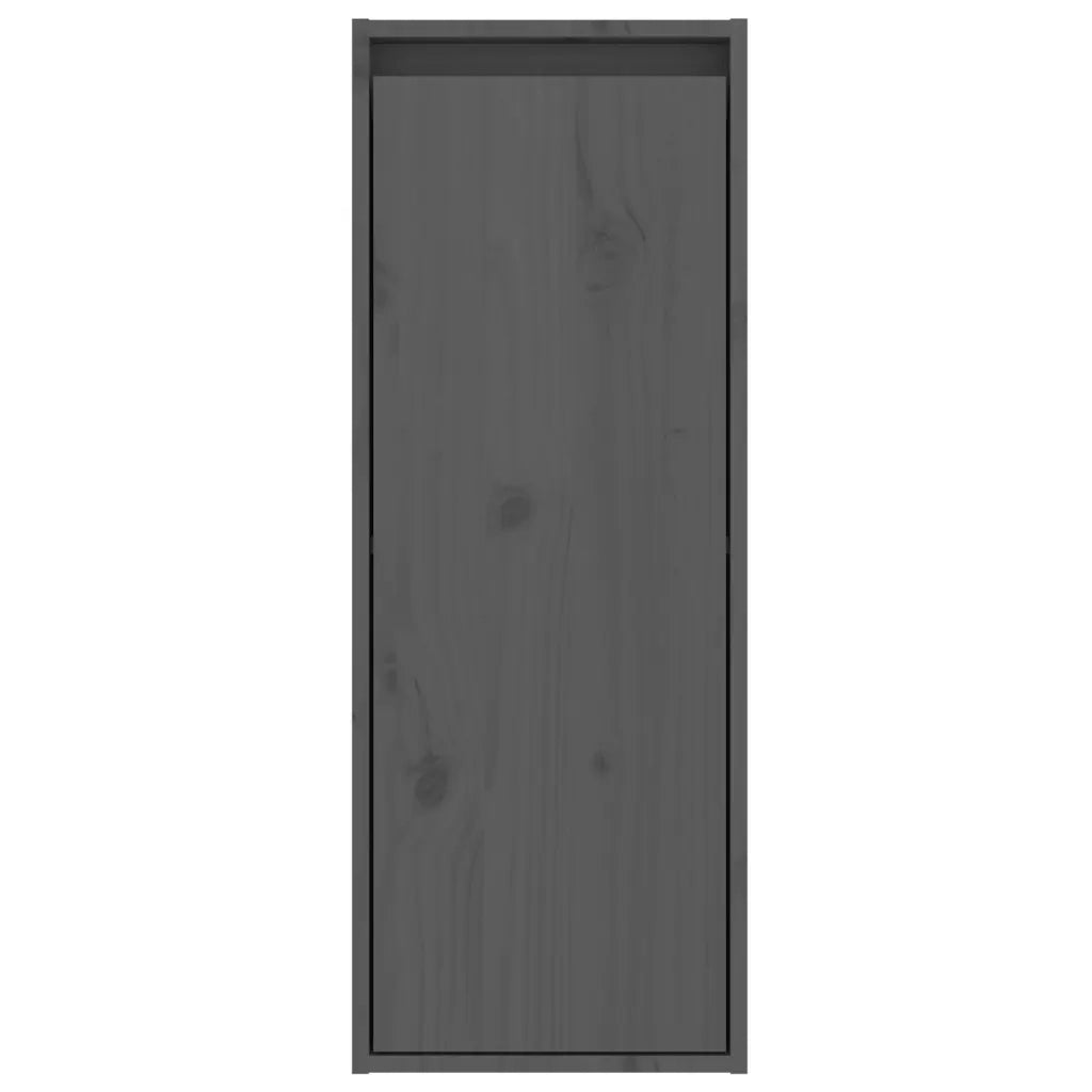 Pensile Grigio 30x30x80 cm in Legno Massello di Pino 813499