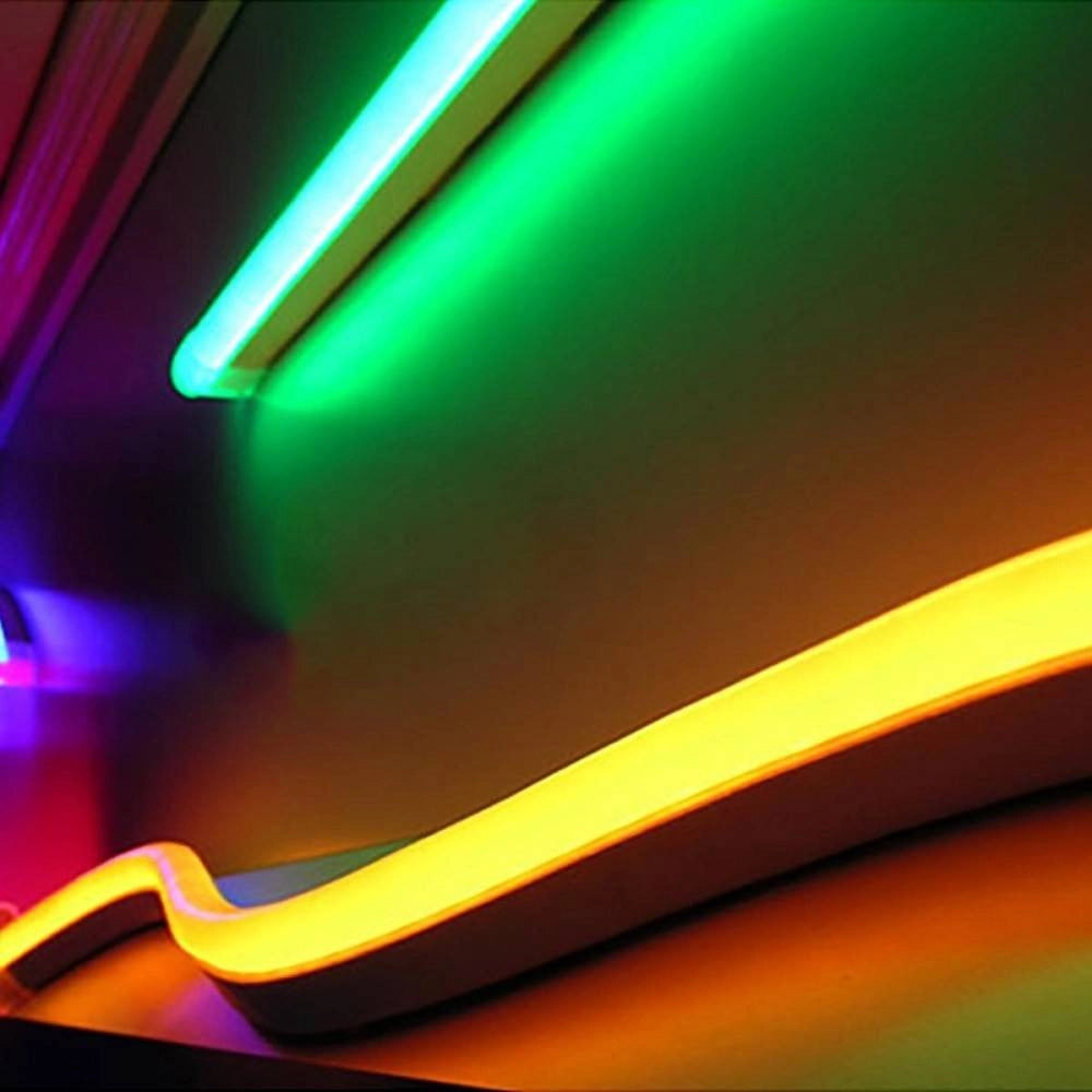 Trade Shop - Striscia Neon Flex Led Ip67 160w Rgb 24v Luce Multicolore Esterni Bobina 10metri -