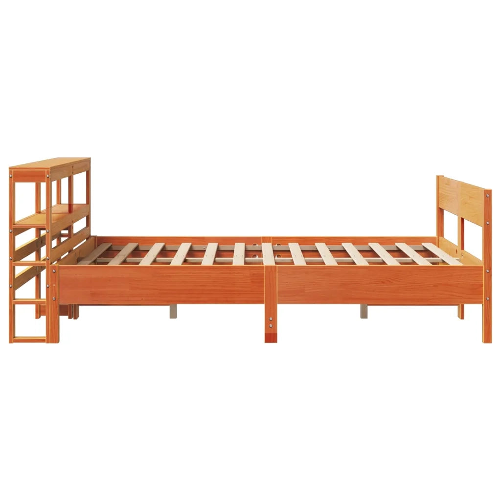 Letto senza Materasso Marrone Cera 135x190 cm in Legno di Pino