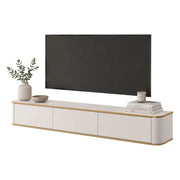 Kahate, Mobile Porta tv 3 Cassetti, 200x34x28h cm Beige Cashmere