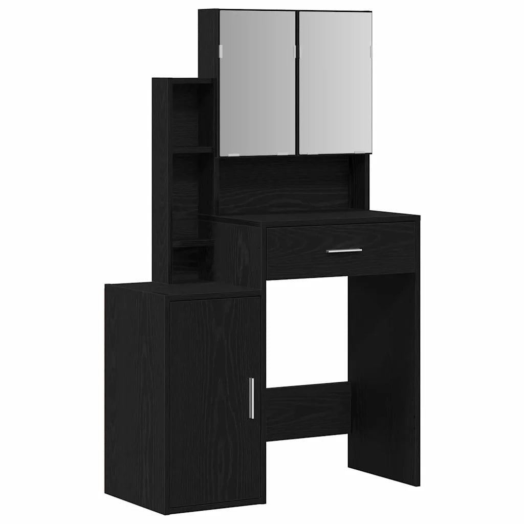 Tavolo da Trucco Rovere Nero 80 x 35 x 132 cm Legno multistrato 868882
