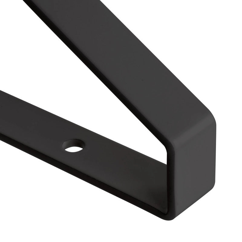Set di supporti per mensole in legno Shelf con gancio integrato, Acciaio, Verniciato bianco