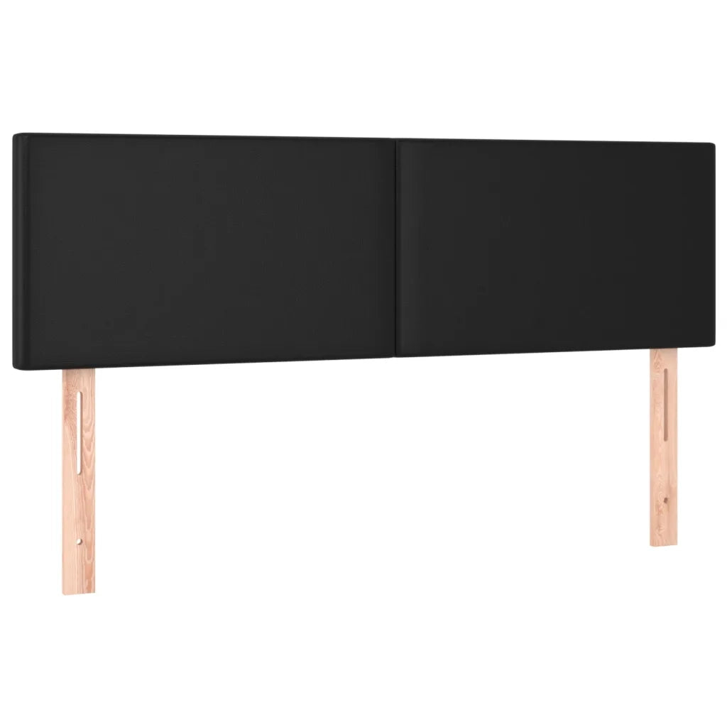 Giroletto a Molle con Materasso Nero 140x200 cm in Similpelle
