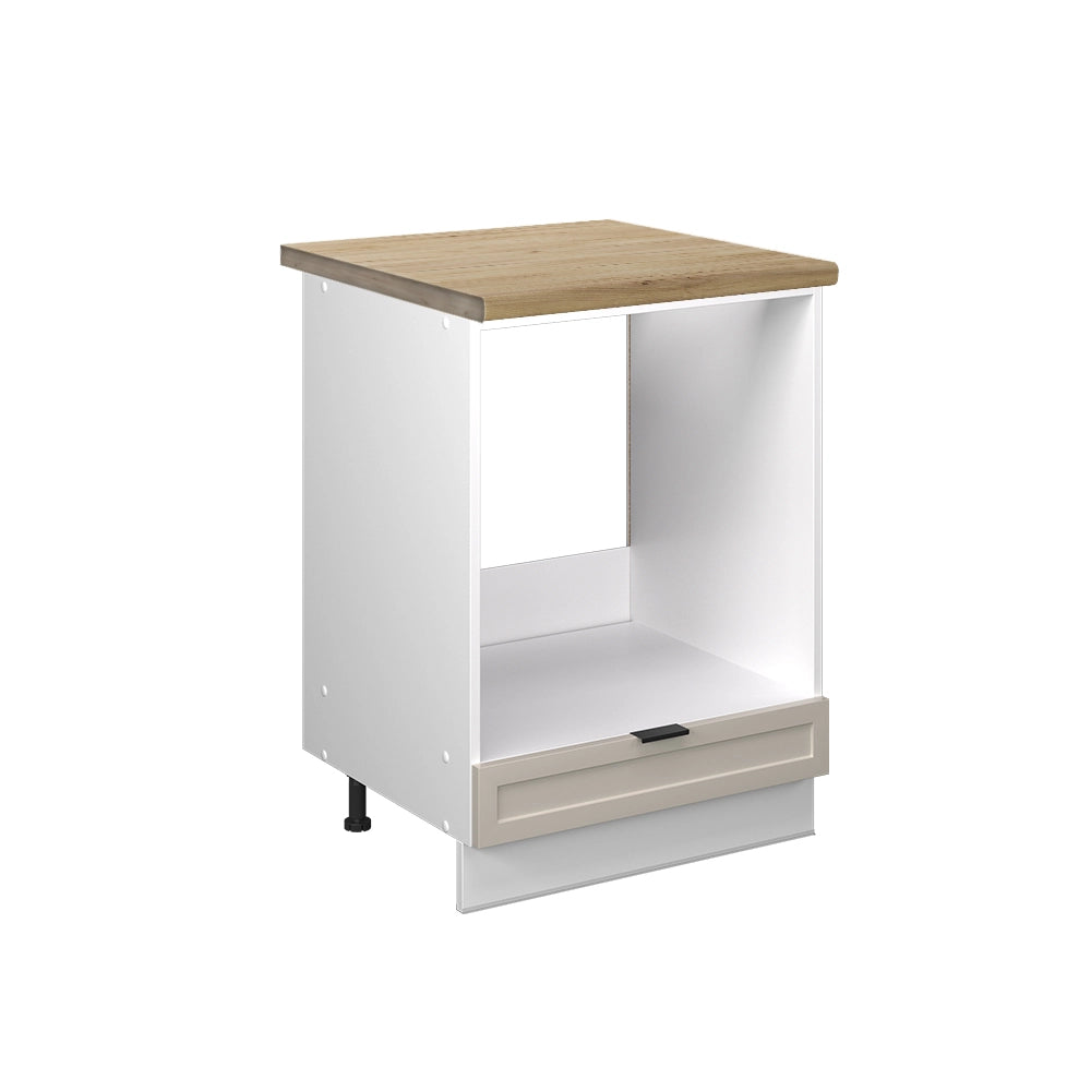 Mobile per forno da incasso Fame-Line GrigioBeige/Bianco 60 cm, PL Rovere Vicco