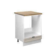 Mobile per forno da incasso Fame-Line GrigioBeige/Bianco 60 cm, PL Rovere Vicco