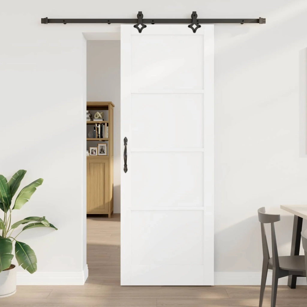 Porta scorrevole Bianco e Nero 83 x 232 cm