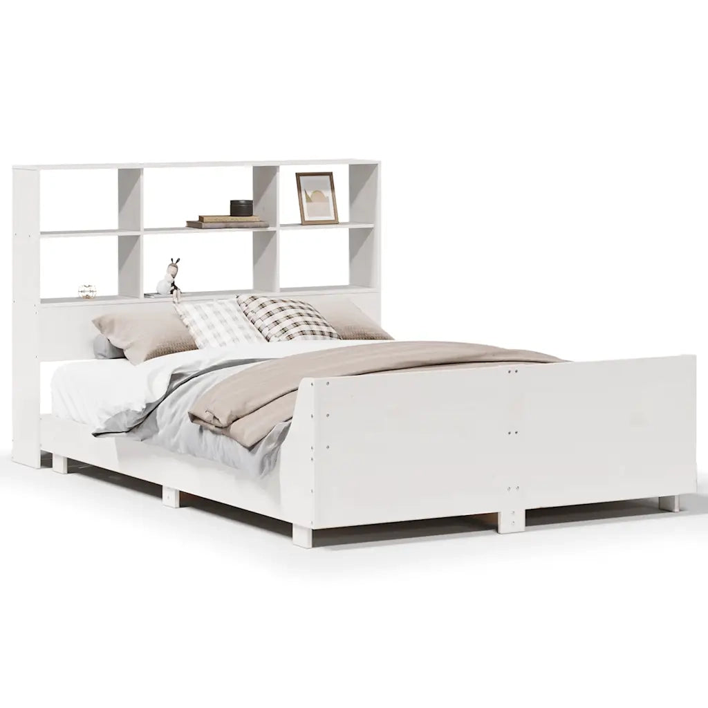 Letto senza Materasso Bianco 140x190 cm Legno Massello di Pino 3323702