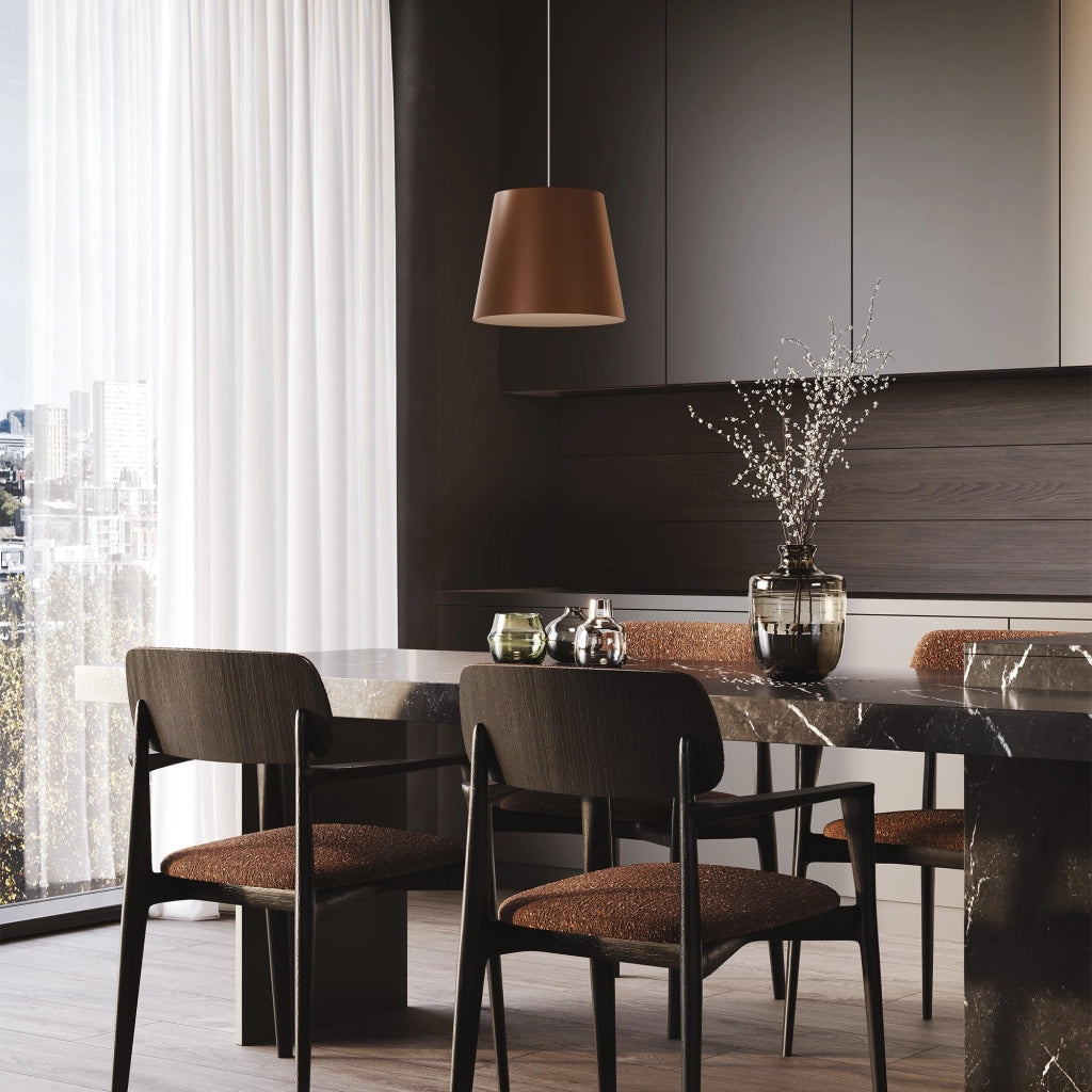 Zafferano Poldina 230V Lampada a sospensione a LED, design moderno in finitura Grigio scuro, dimmerabile con tecnologia LEDTRIAC, d.28cm, IP40/IP54
