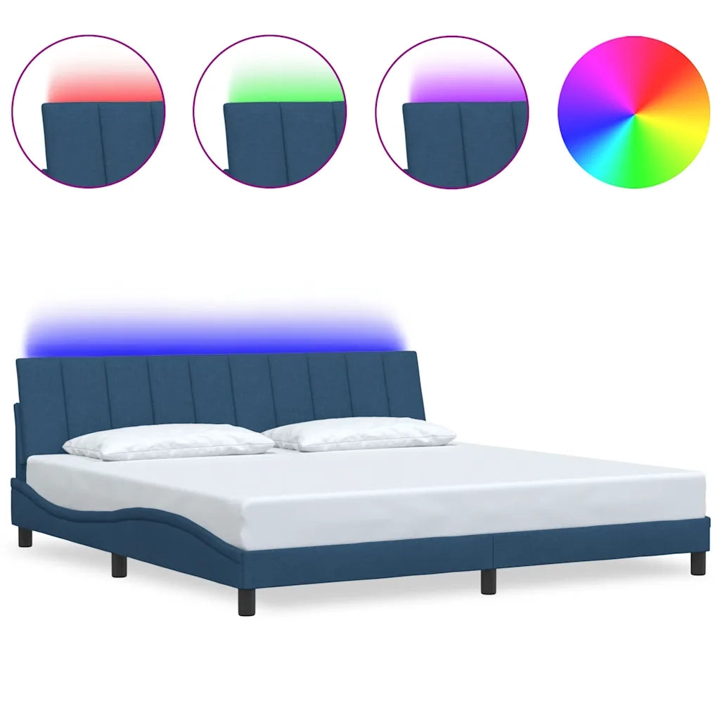 Giroletto senza Materasso Hanko Blu 200x200 cm in Tessuto 3310488