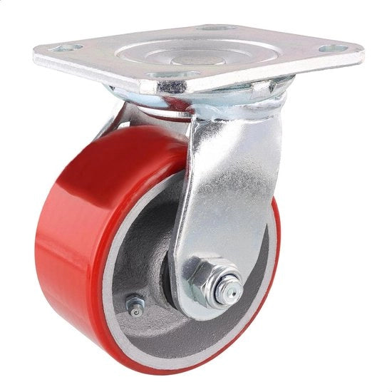 Pompa a vite diametro 100 mm altezza 135 mm superficie morbida acciaio ghisa colore rosso-argento carico 230 kg - 04011601