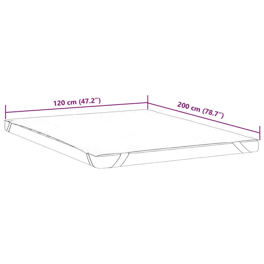 vidaXL Coprimaterasso Bianco 120x200 cm Impermeabile