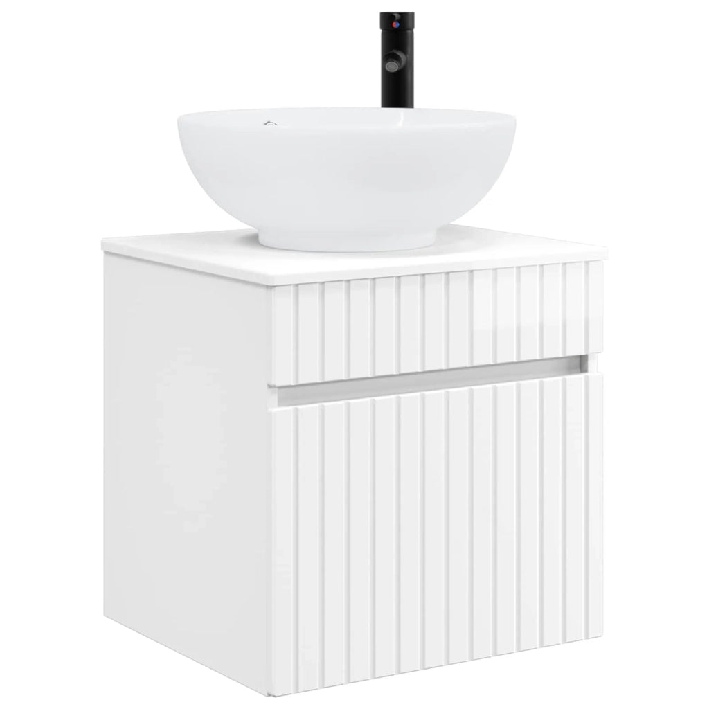 Set di Armadi da Bagno 3 pz Bianco Lucido 49 x 44,5 x 66,5 cm 3405761