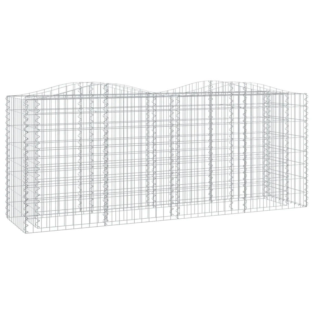 Gabbione ad arco rialzato 200 x 50 x 100 cm in ferro zincato Argento 02_0039932