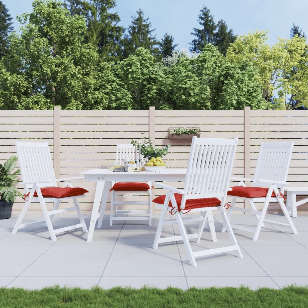 Cuscini per Sedia 4 pz | Cuscini per sedie Rossi 40x40x7 cm in Tessuto Oxford