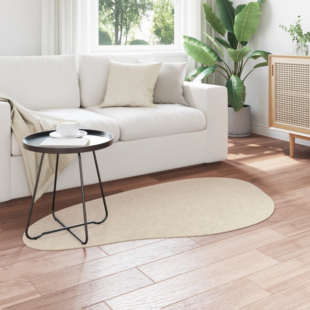 Tappeto 'HUARTE'a Pelo Corto Morbido e Lavabile Beige 80x150 cm