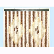 Tenda Per Porta Etniche Africa 66 Fili In Legno Con Decoro 100x220cm
