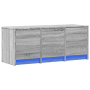Mobile TV multimediale mensola TV credenza mobile TV per sala da pranzo soggiorno camera da letto con illuminazione a LED finitura rovere Sonoma 97 x 34 x 40 cm legno ingegnerizzato grigio 02_0026503