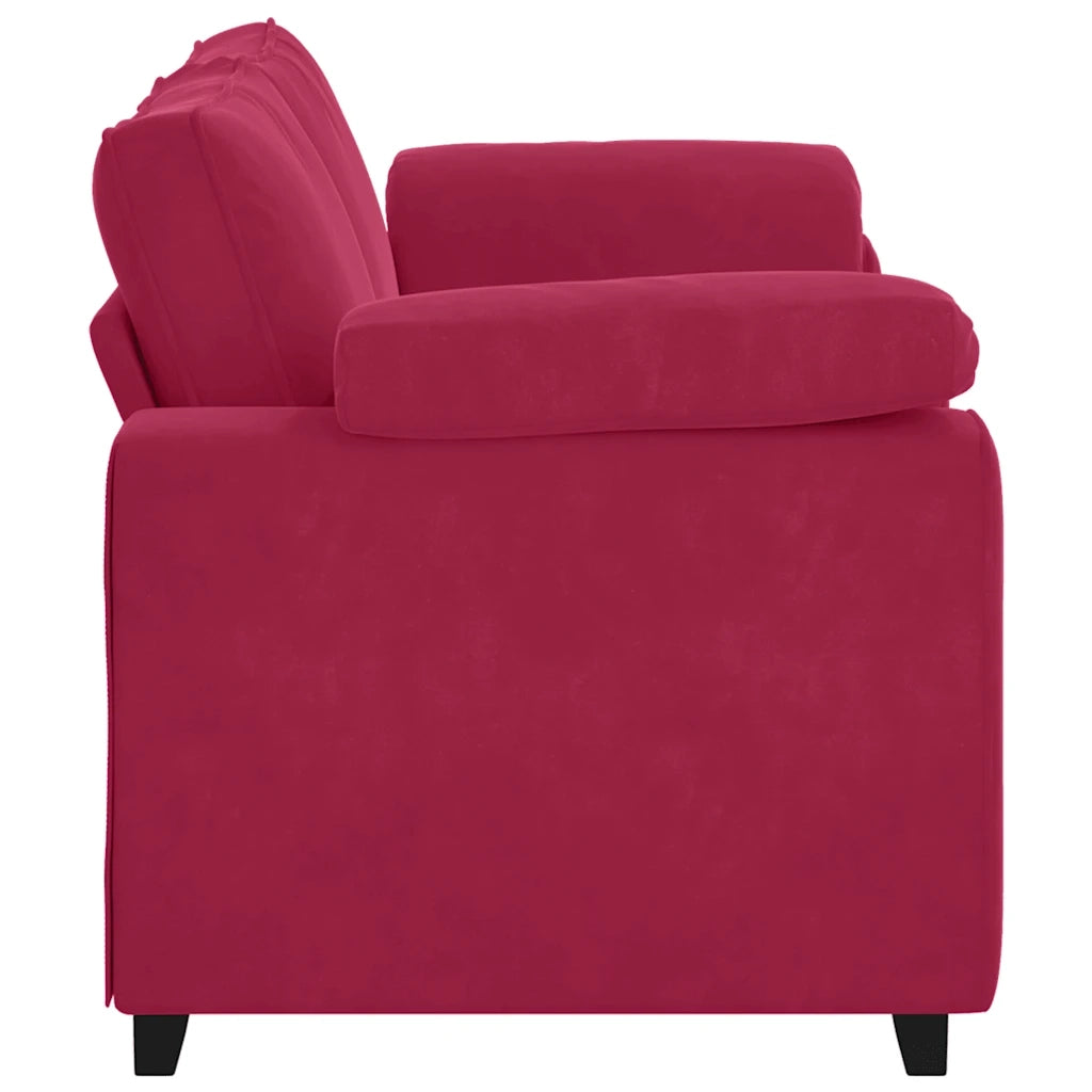 Divano Divanetto Rosso Vino 140 cm in Velluto