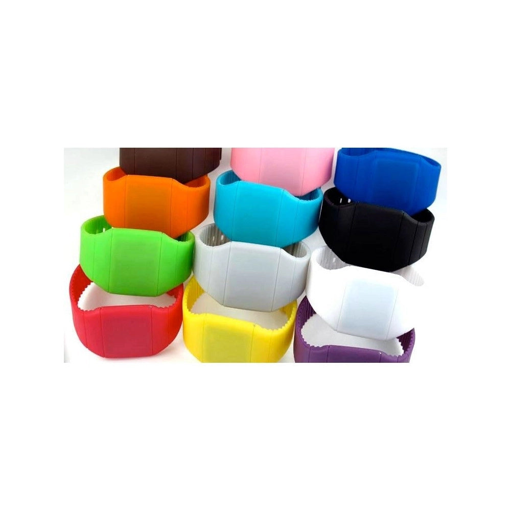 Trade Shop - Orologio Da Polso A Led Touchscreen Unisex Uomo Donna Colorato In Silicone -