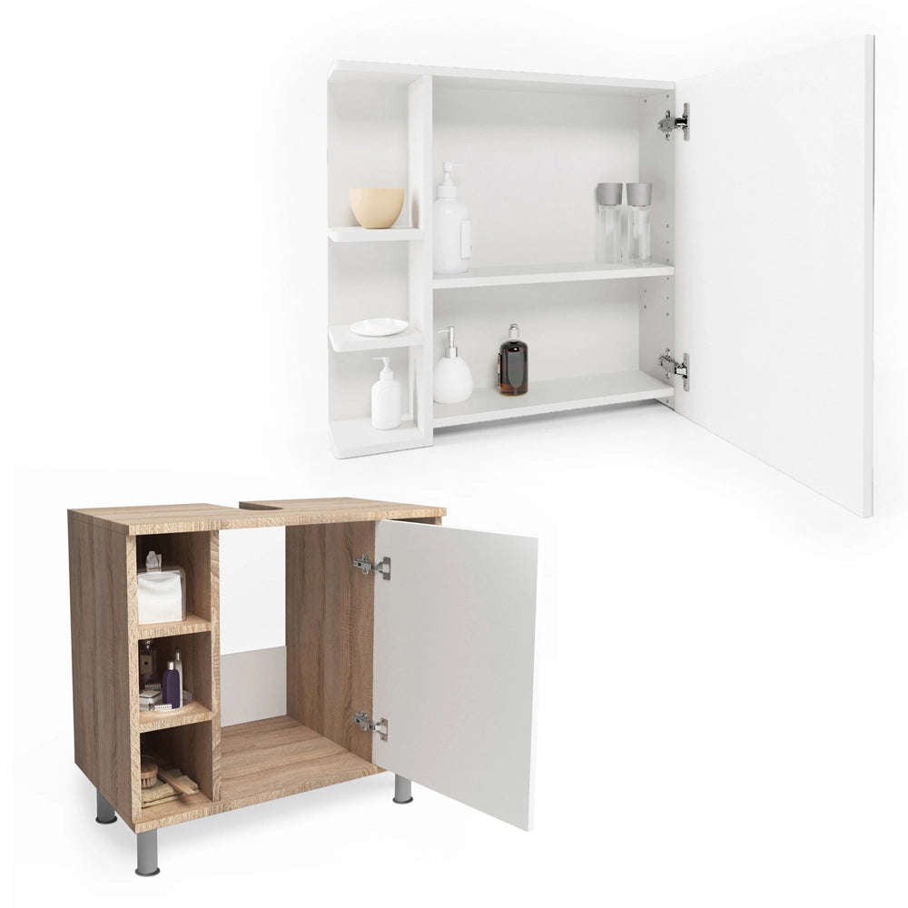 Vicco Set mobili bagno Sonoma 2 parti