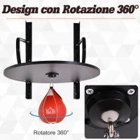 Set Boxe Pera Veloce con Piattaforma Installazione a Muro, Pompetta, Accessori Inclusi, 60 x 73 x 80 cm