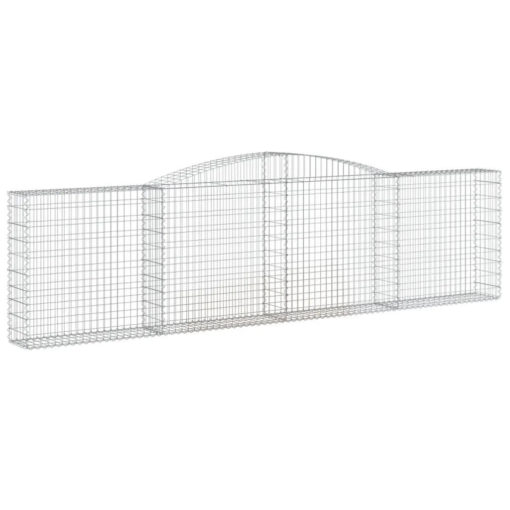 Cesti Gabbioni ad Arco 2pz 400x30x100/120 cm Ferro Zincatocod mxl 100182
