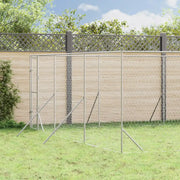 Cuccia per Cani da Esterno Argento 6x10x2 m in Acciaio Zincatocod mxl 69781