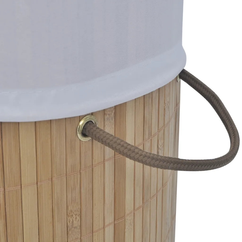Cesto Portabiancheria in BambÃ¹ Rotondo Colore Naturale cod mxl 47466