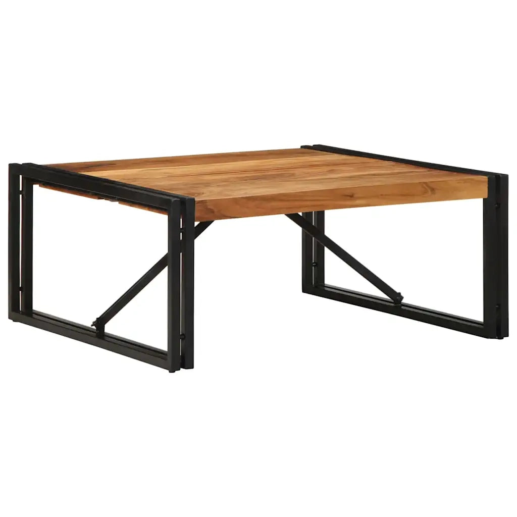 Tavolino salotto | Tavolino da caff¨¨ | Tavolino da Soggiorno 80x80x35 cm Legno Massello di Acacia