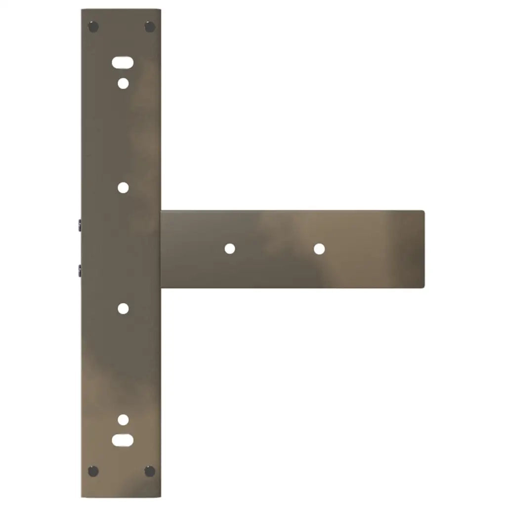 Gambe per tavolo da pranzo a forma di T 2 pz nere 50x35x(72-73) cm in acciaio 4013051