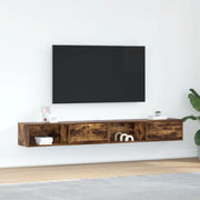 Mobili TV 2 pz Rovere Fumo 100x31x25,5 cm Legno Multistrato 861481
