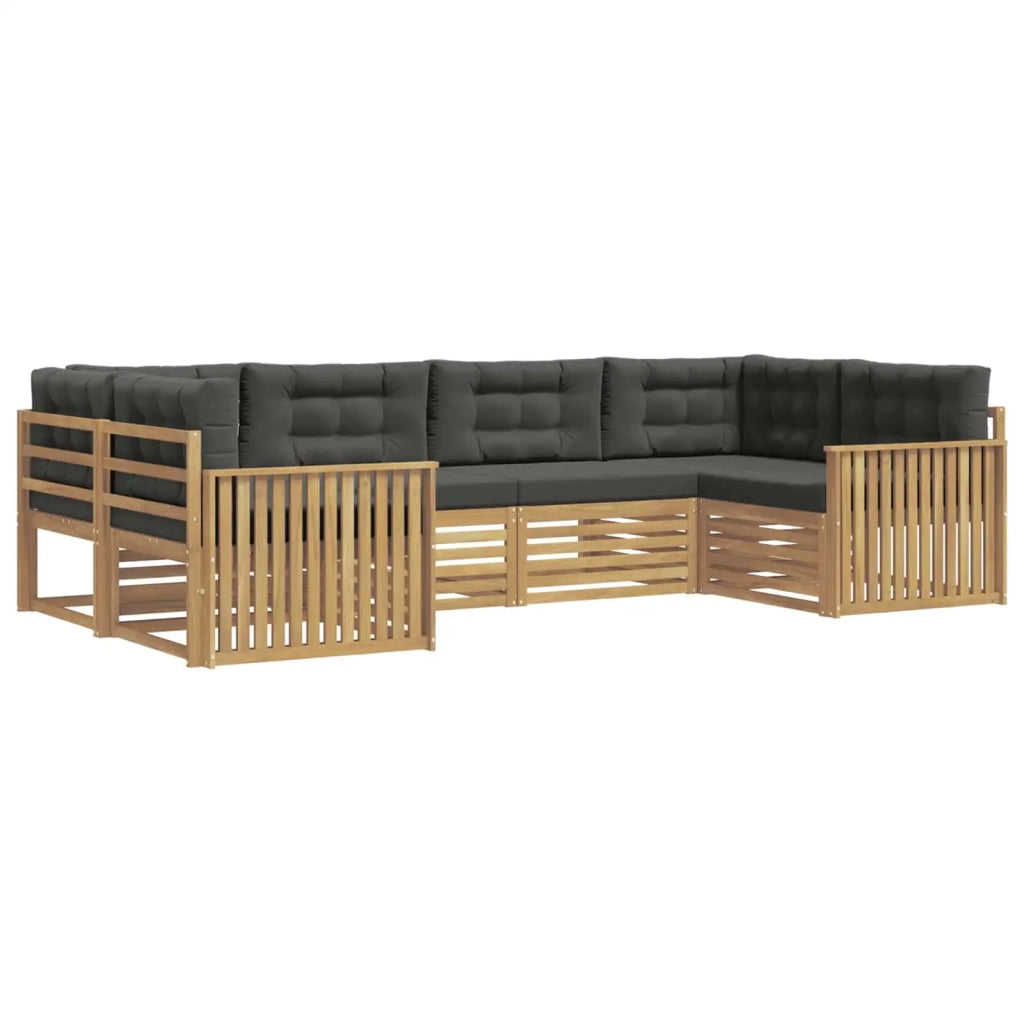 Set di divani da esterno 6 pz Bianco e Antracite 3391042