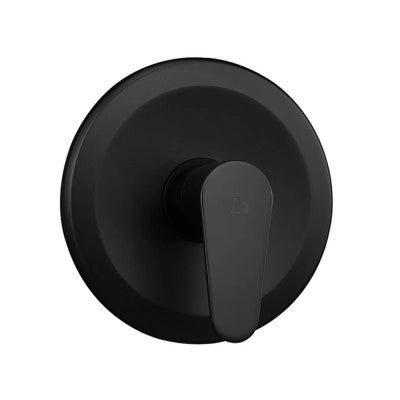 Set doccia incasso Lizzy nero opaco con braccio e soffione tondo 25 cm
